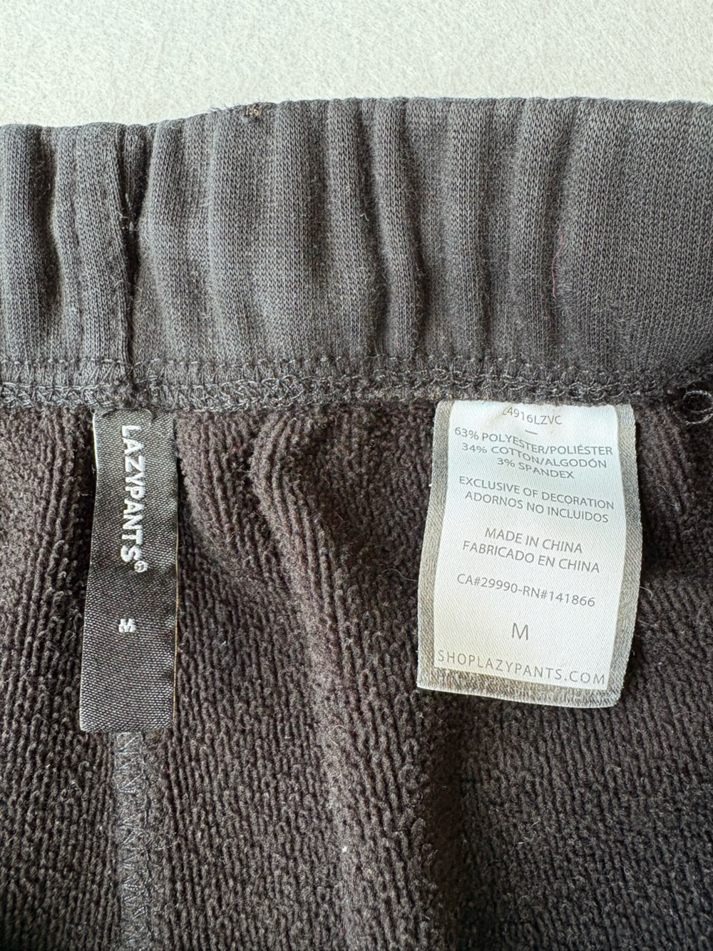 Lazypants Women’s Fleece Sweatpants Black Sz M Cool Casual Athleisure - Picture 6 of 7